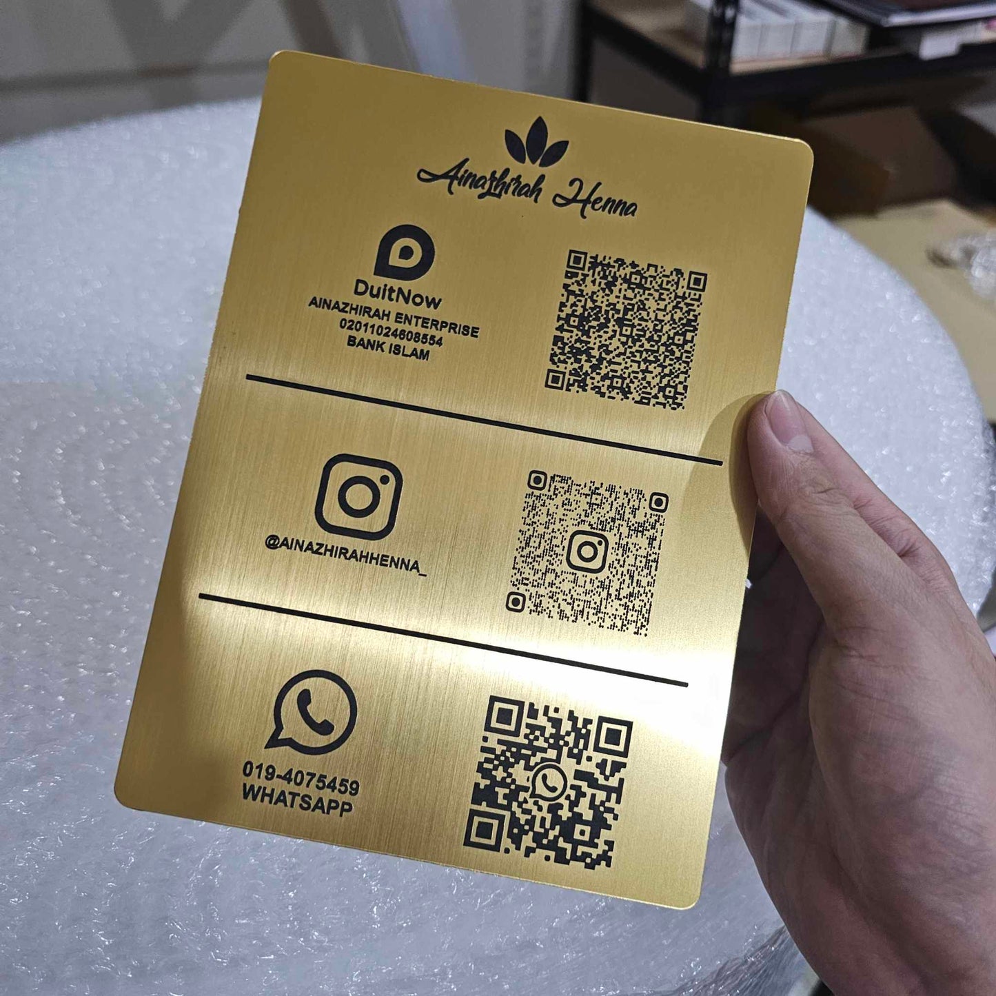 Social Media QR Code Signage Display