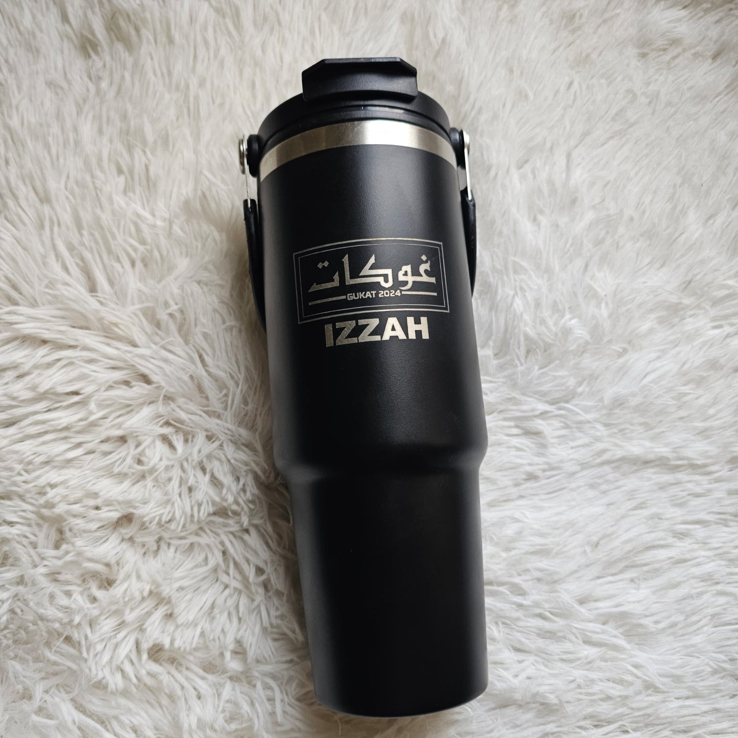 Tumbler Insulated Stainless Steel With Handle & Built-in Straw 900ML 1200ML