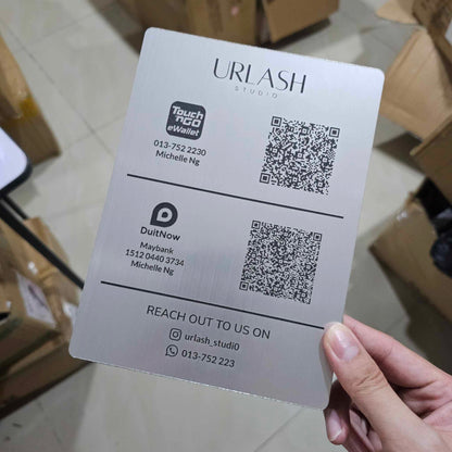Social Media QR Code Signage Display