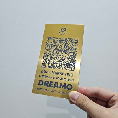 Mini QR Code DuitNow Touch 'n Go eWallet Display Signage (Free Wood Stand)
