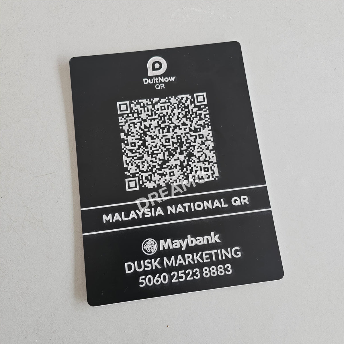 QR Code DuitNow Touch 'n Go eWallet Display Signage (Free Wood Stand)