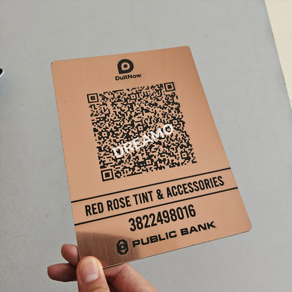 QR Code DuitNow Touch 'n Go eWallet Display Signage (Free Wood Stand)