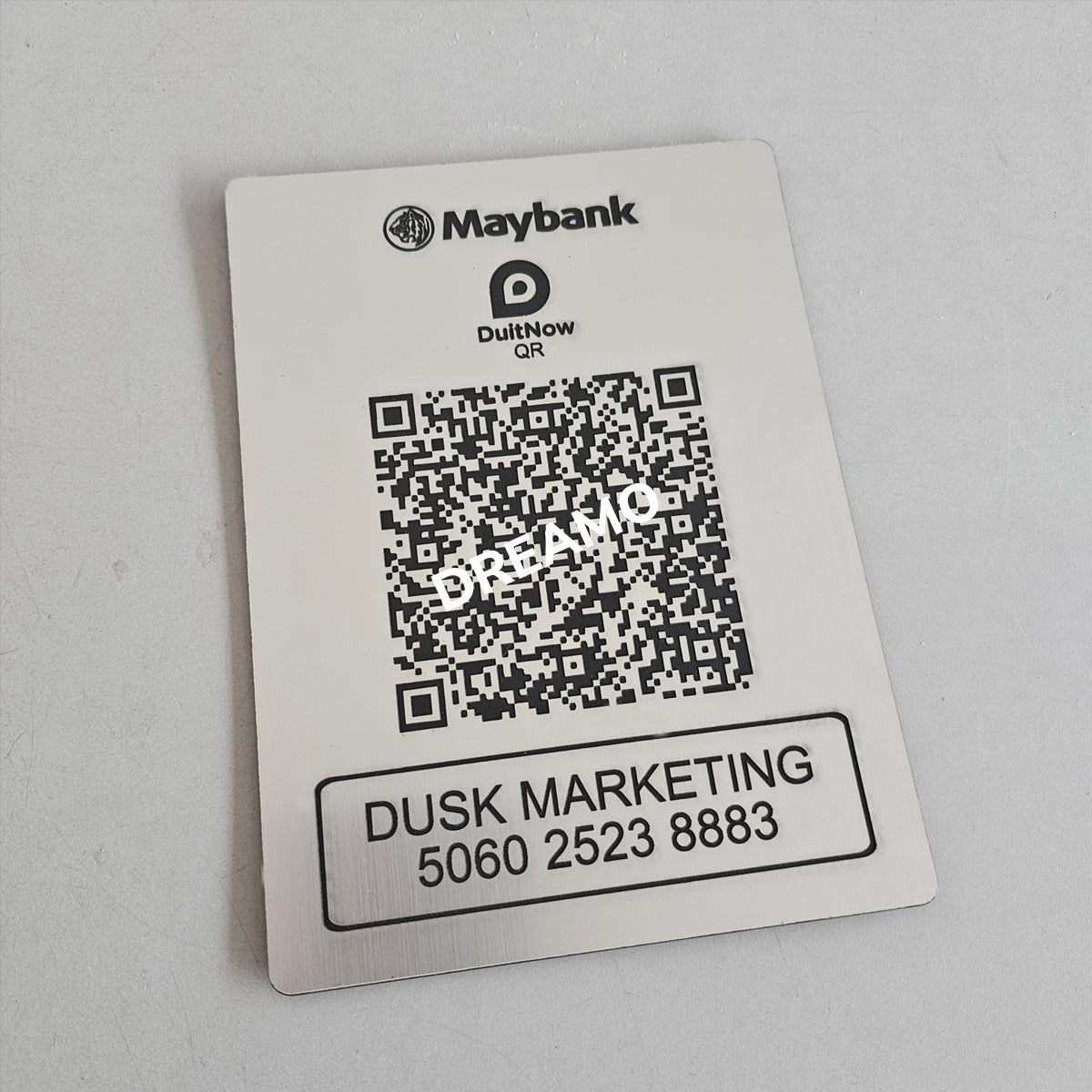 QR Code DuitNow Touch 'n Go eWallet Display Signage (Free Wood Stand)