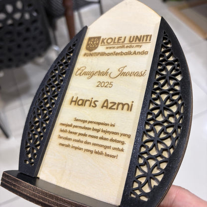 Dahlia - Custom Wood Trophy Award