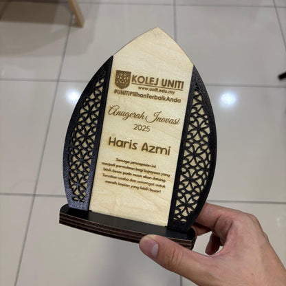 Dahlia - Custom Wood Trophy Award